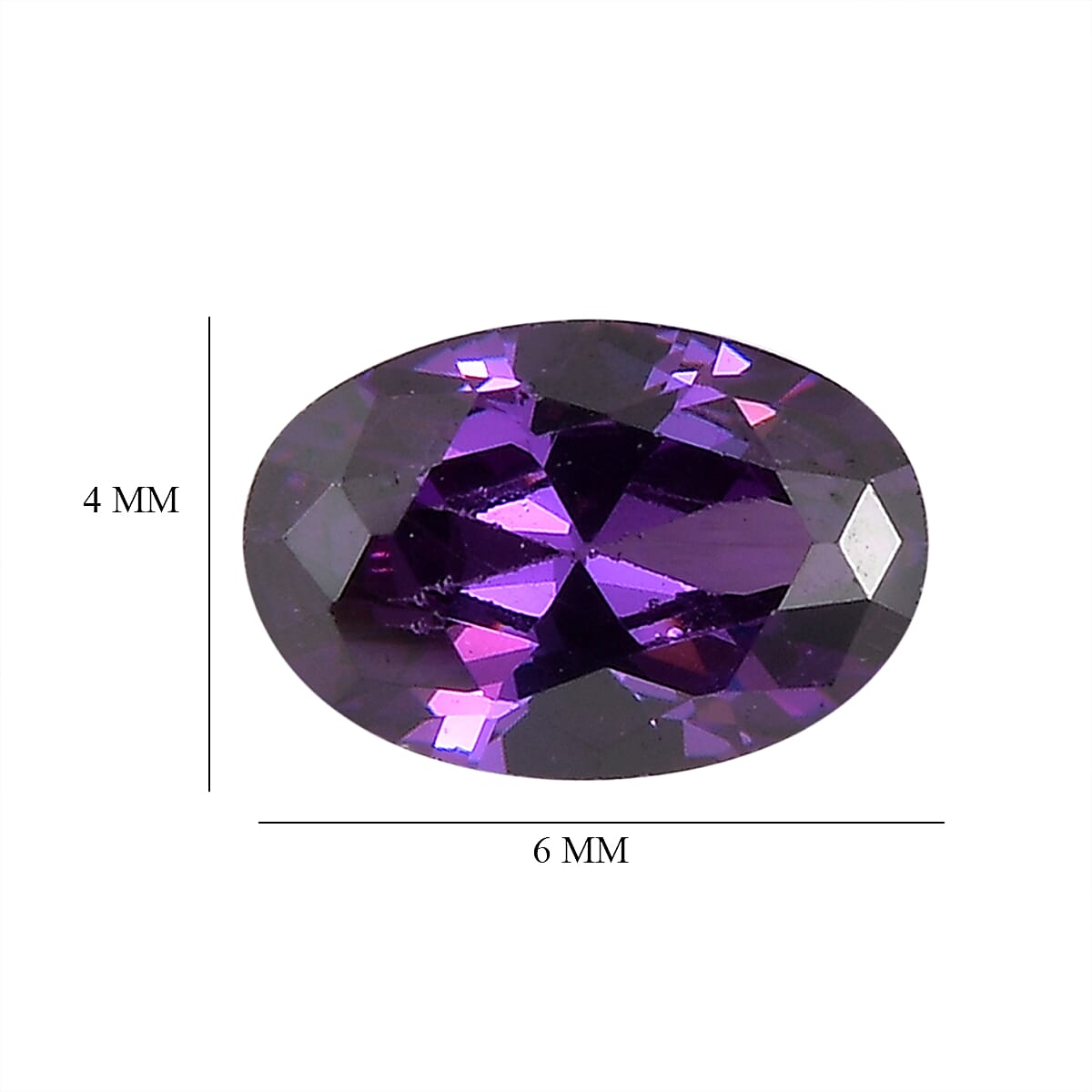 Amethyst Cubic Zirconia Oval Shape Gemstone 1.9 Ct. Amethyst Cubic Zirconia Oval Shape Gemstone 1.9 Ct.
