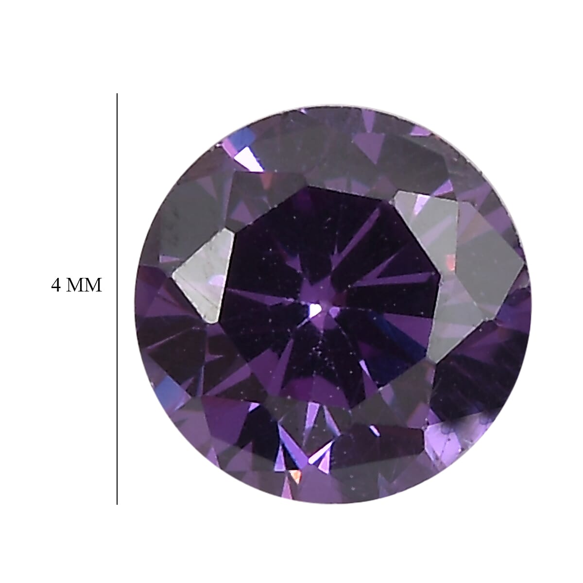 Amethyst Cubic Zirconia Round Shape Gemstone 1.21 Ct. Amethyst Cubic Zirconia Round Shape Gemstone 1.21 Ct.