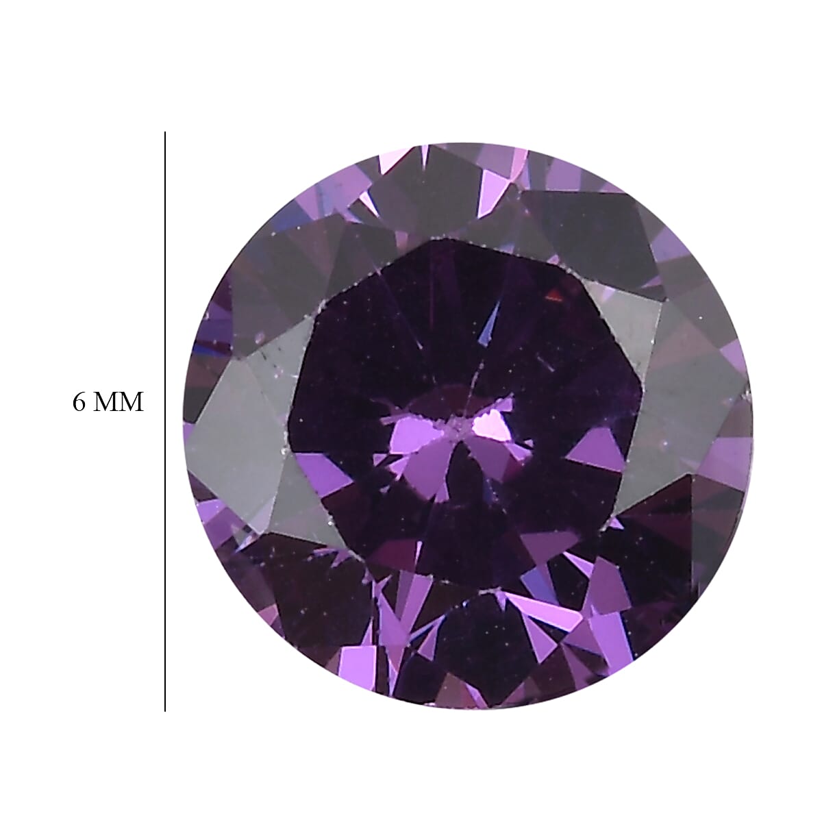 Amethyst Cubic Zirconia Round Shape Gemstone 4.26 Ct. Amethyst Cubic Zirconia Round Shape Gemstone 4.26 Ct.