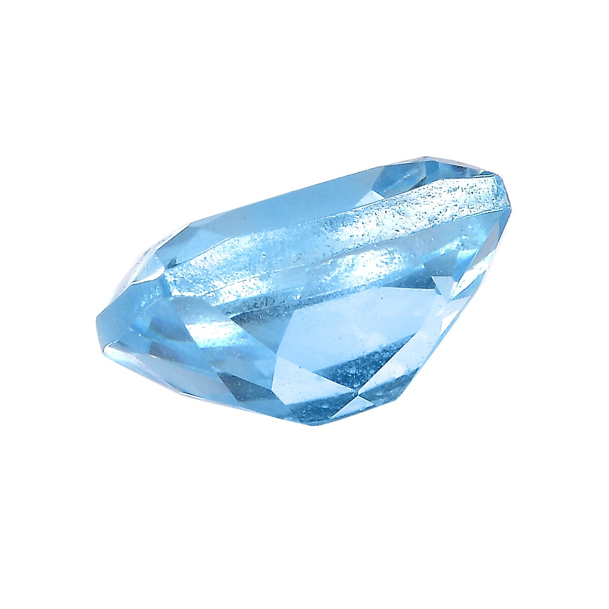 Aqua Cubic Zirconia Cushion Shape Gemstone 3.88 Ct.