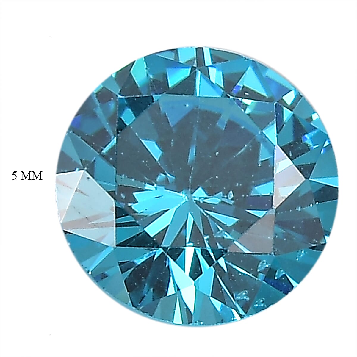 Aqua Cubic Zirconia Round Shape Gemstone 2.32 Ct. Aqua Cubic Zirconia Round Shape Gemstone 2.32 Ct.