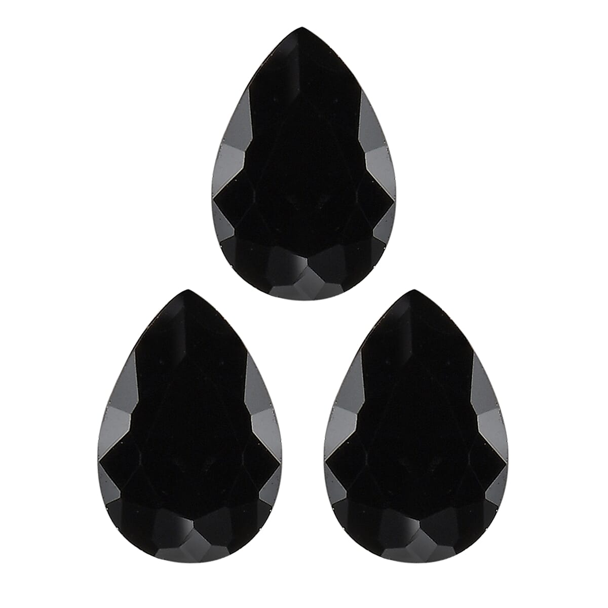 Black Cubic Zirconia Pear Shape Gemstone 1.64 Ct.