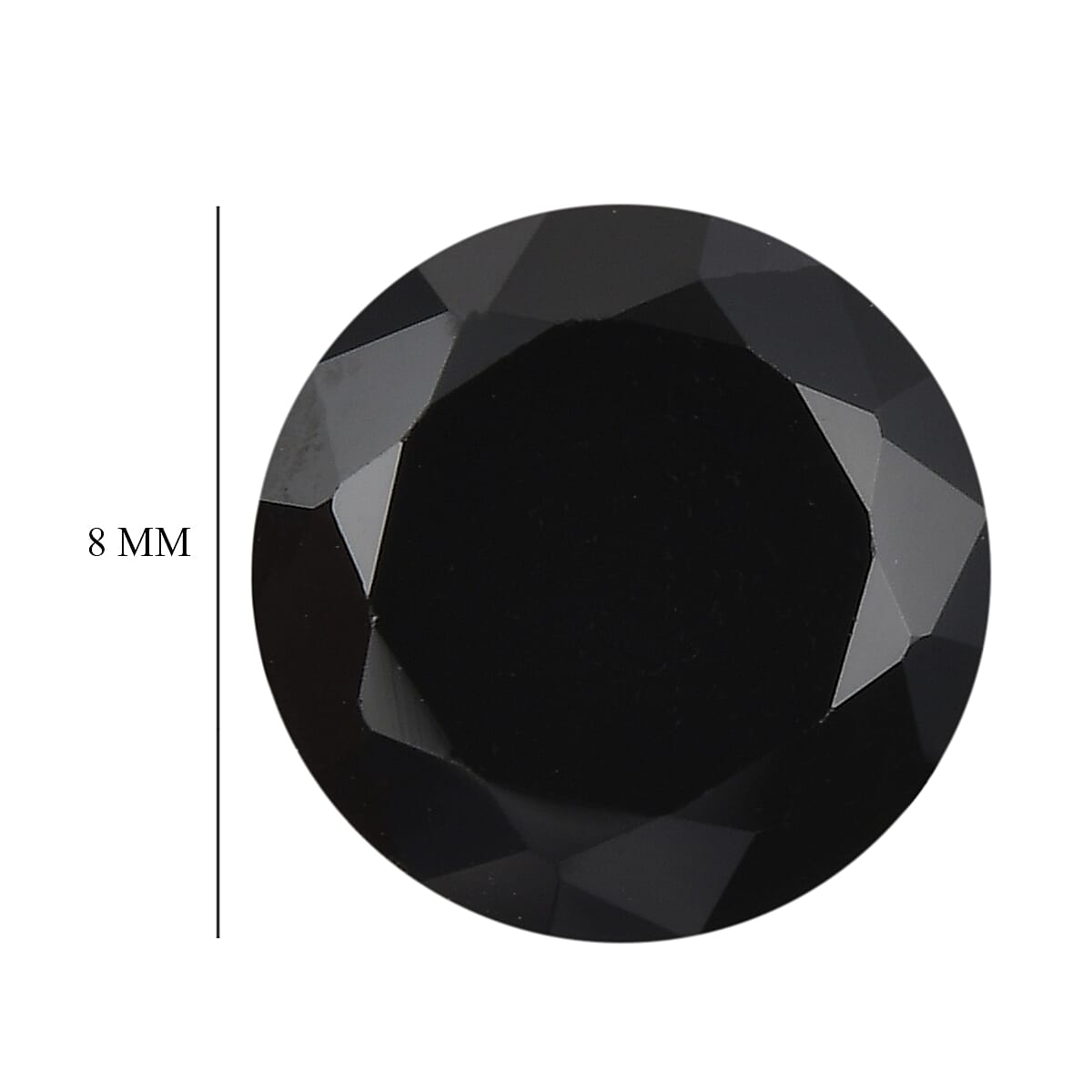 Black Cubic Zirconia Round Shape Gemstone 3.18 Ct. Black Cubic Zirconia Round Shape Gemstone 3.18 Ct.