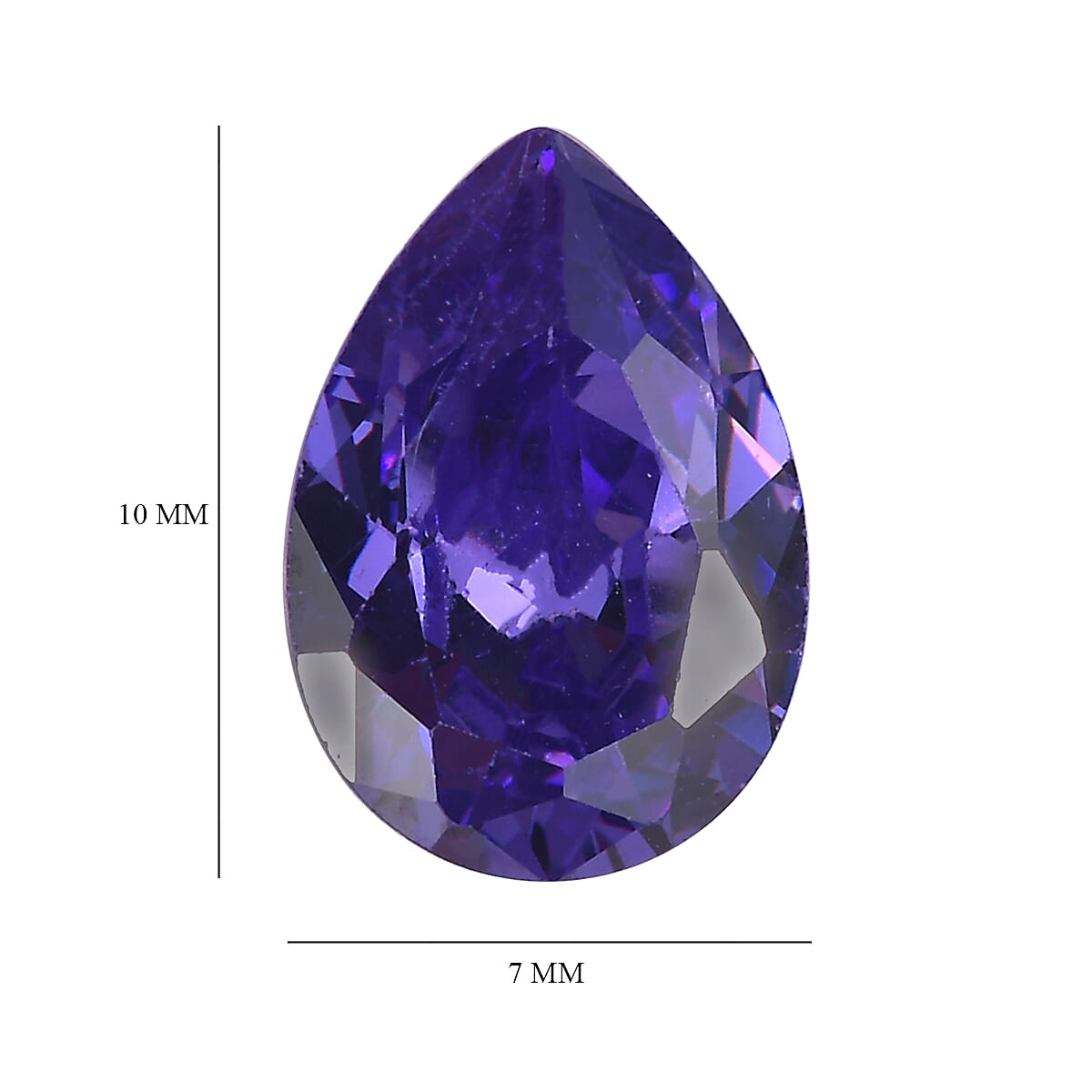 Blue Cubic Zirconia Pear Shape Gemstone 2.88 Ct. Blue Cubic Zirconia Pear Shape Gemstone 2.88 Ct.