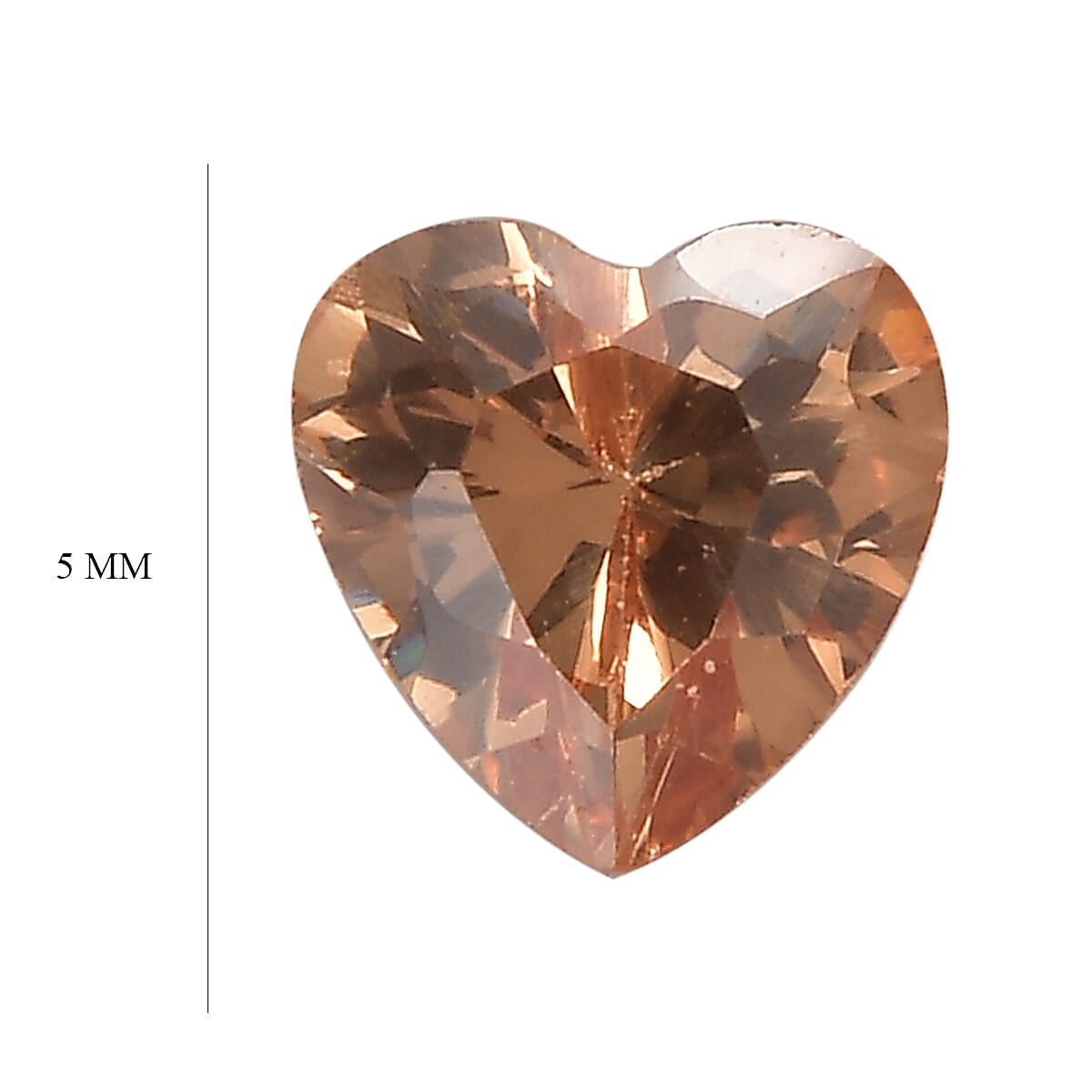 Champagne Cubic Zirconia Heart Shape Gemstone 2.45 Ct. Champagne Cubic Zirconia Heart Shape Gemstone 2.45 Ct.