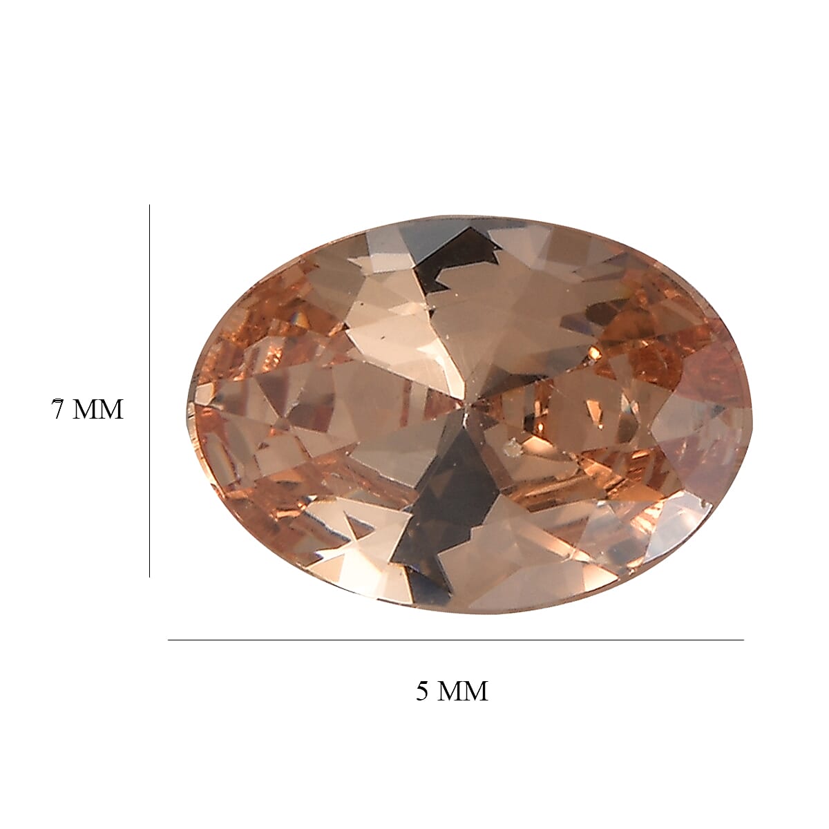 Champagne Cubic Zirconia Oval Shape Gemstone 3.29 Ct. Champagne Cubic Zirconia Oval Shape Gemstone 3.29 Ct.