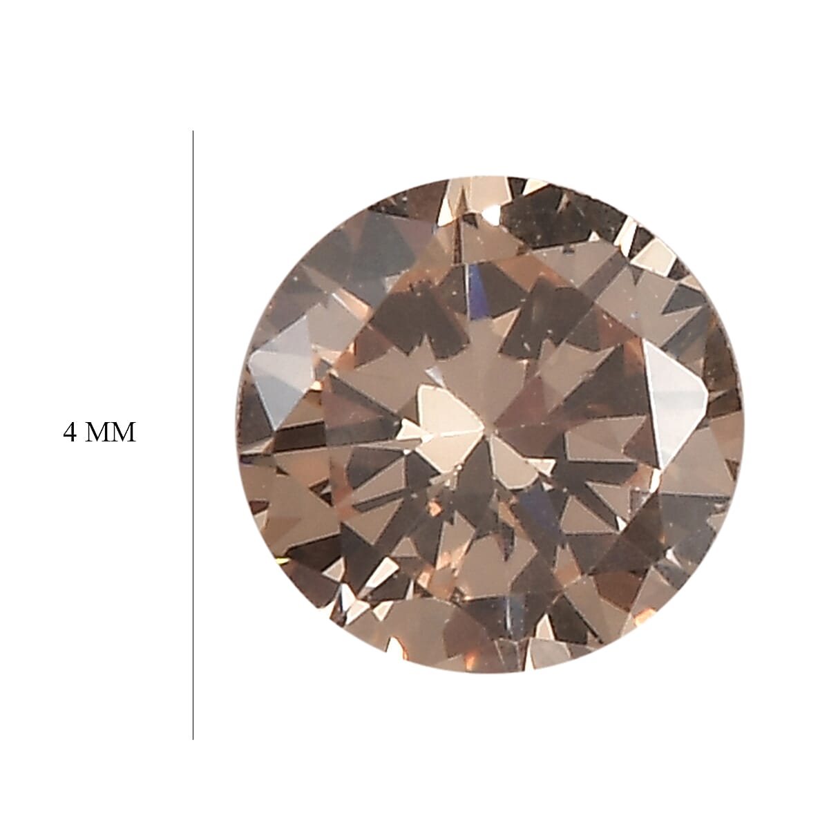 Champagne Cubic Zirconia Round Shape Gemstone 1.36 Ct. Champagne Cubic Zirconia Round Shape Gemstone 1.36 Ct.