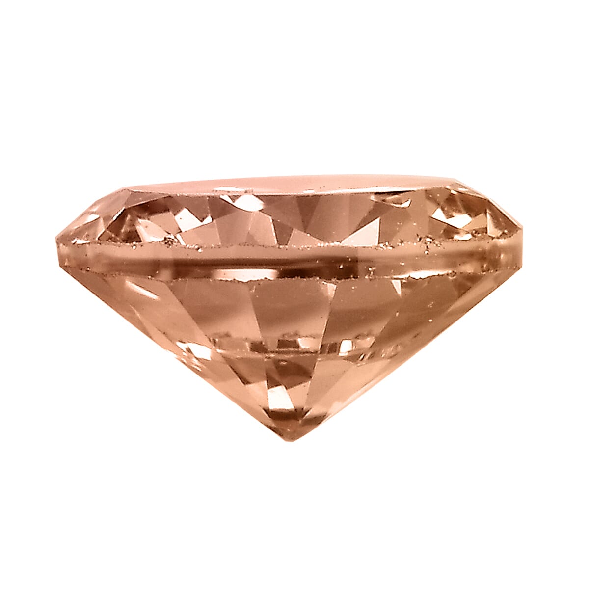 Champagne Cubic Zirconia Round Shape Gemstone 4.22 Ct.