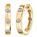 LUXURIANT Lab Grown Diamond (SI G/H) Hoop Earrings in 18K Vermeil Yellow Gold Plated Sterling Silver