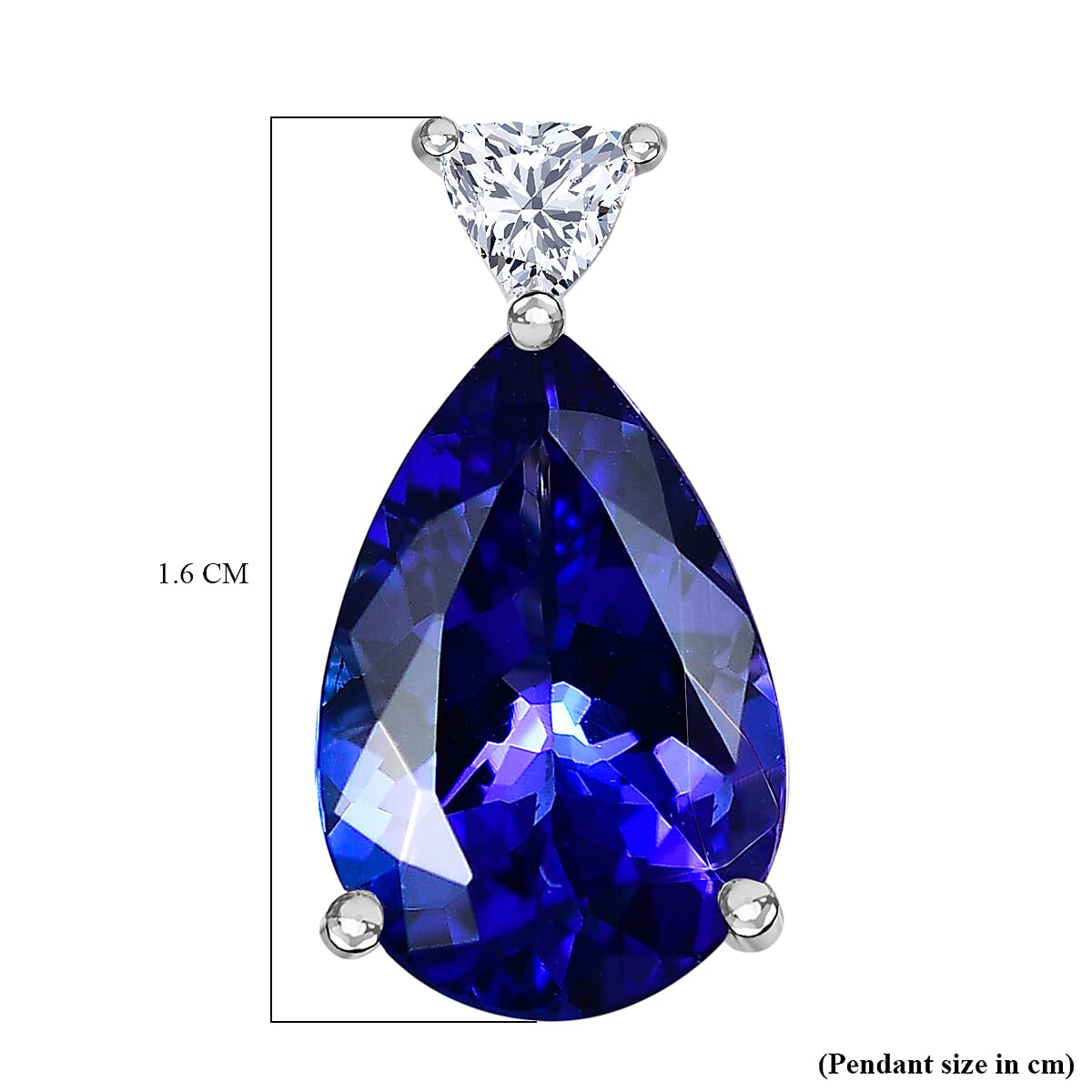 RHAPSODY 950 Platinum AAAA Tanzanite & White Diamond (VS-E-F) Solitaire Pendant 3.11 Ct. RHAPSODY 950 Platinum AAAA Tanzanite & White Diamond (VS-E-F) Solitaire Pendant 3.11 Ct.