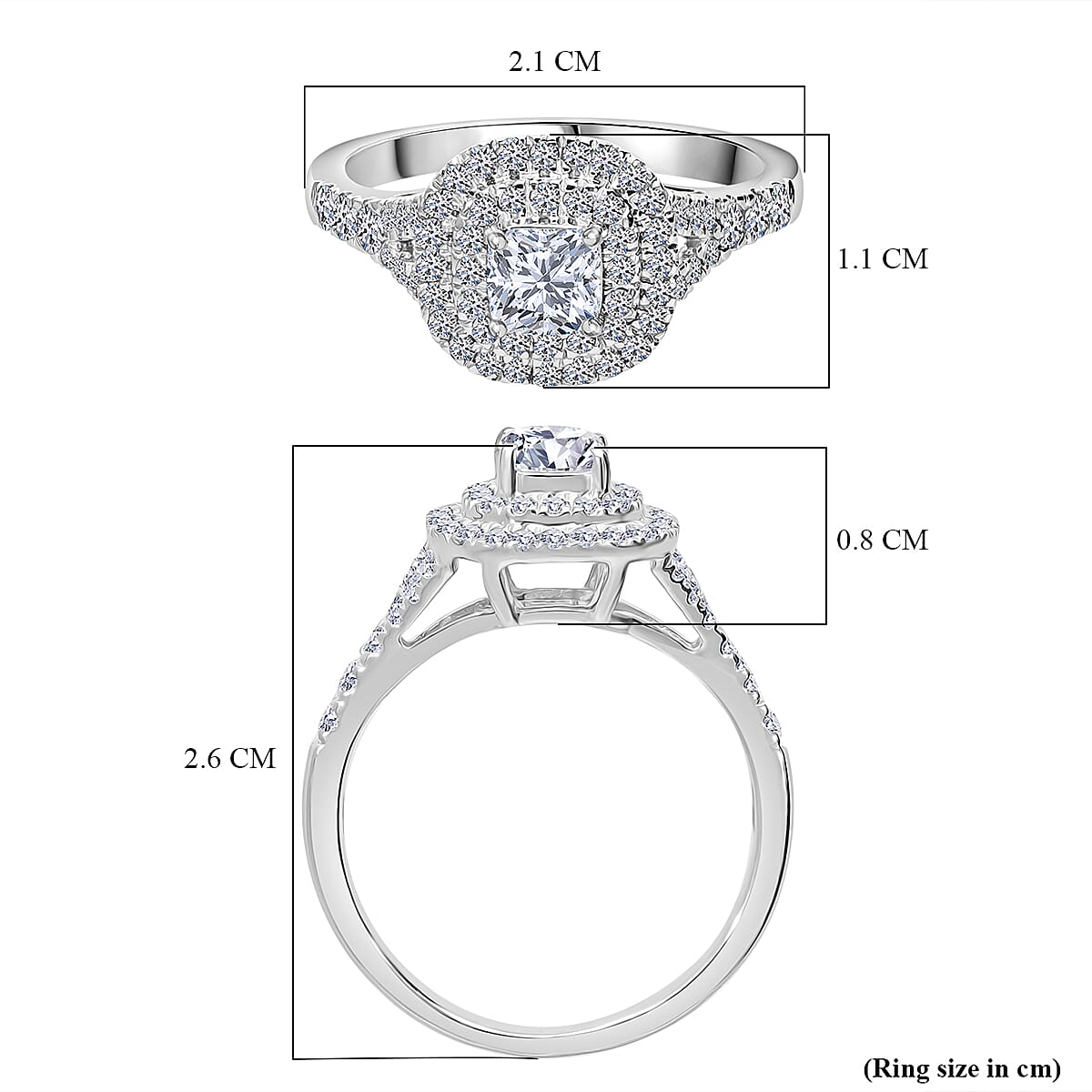 Luxuriant Diamond 950 Platinum SGL Certified Lab Grown Diamond (VS-G-H) Ring 1.00 Ct.
