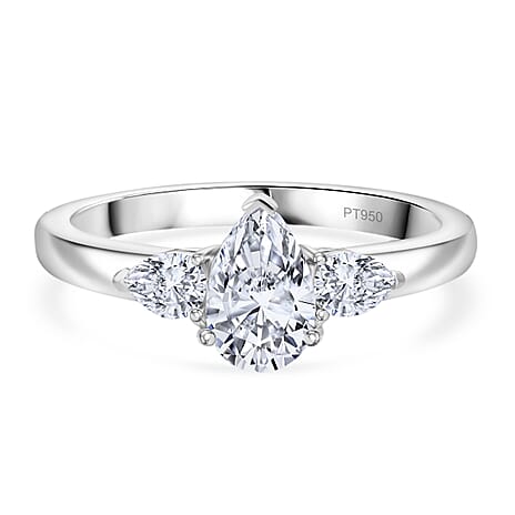 Luxuriant Diamond 950 Platinum VS Lab Grown Diamond GH, VS Ring, Platinum Wt.4.5 Gms  1.010  Ct.