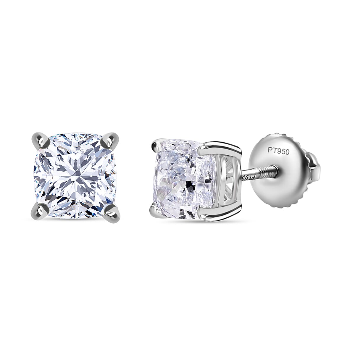 Luxuriant Diamond 950 Platinum SGL Certified (VS-EF) Lab Grown Diamond Earrings 2.02 Ct.