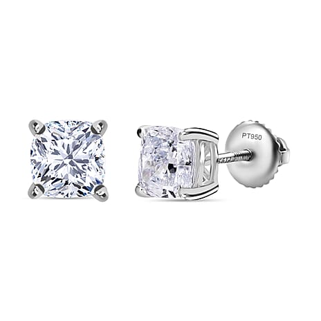 Luxuriant Diamond 950 Platinum SGL Certified (VS-EF) Lab Grown Diamond Earrings 2.02 Ct.