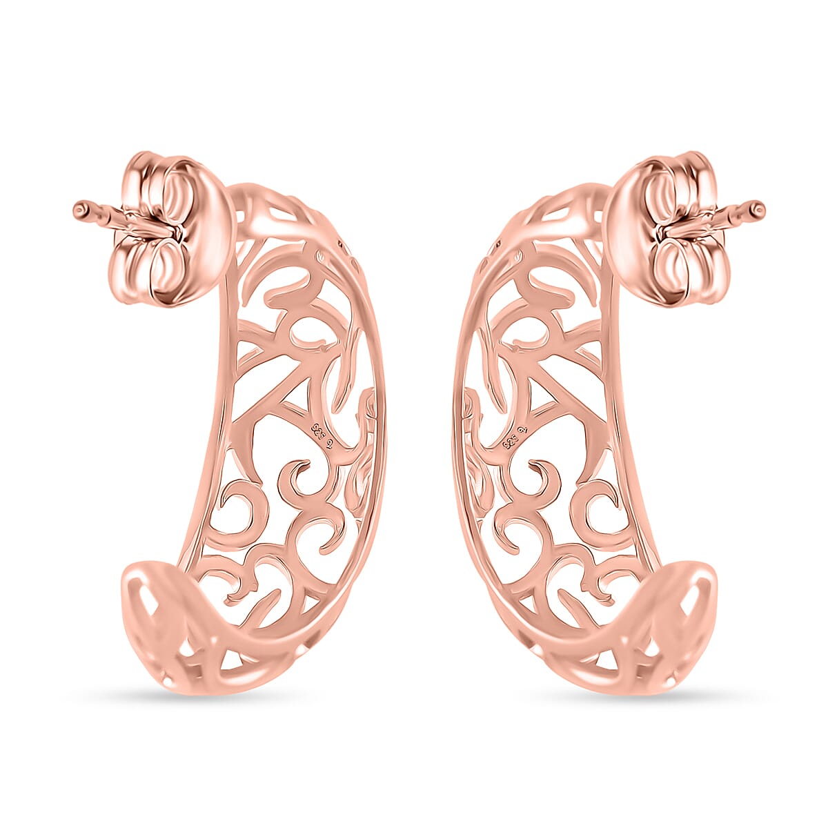 LucyQ - Air Drip Collection Earring with Push Back in 18K Vermeil Rose Gold Plated Sterling Silver LucyQ - Air Drip Collection Earring with Push Back in 18K Vermeil Rose Gold Plated Sterling Silver