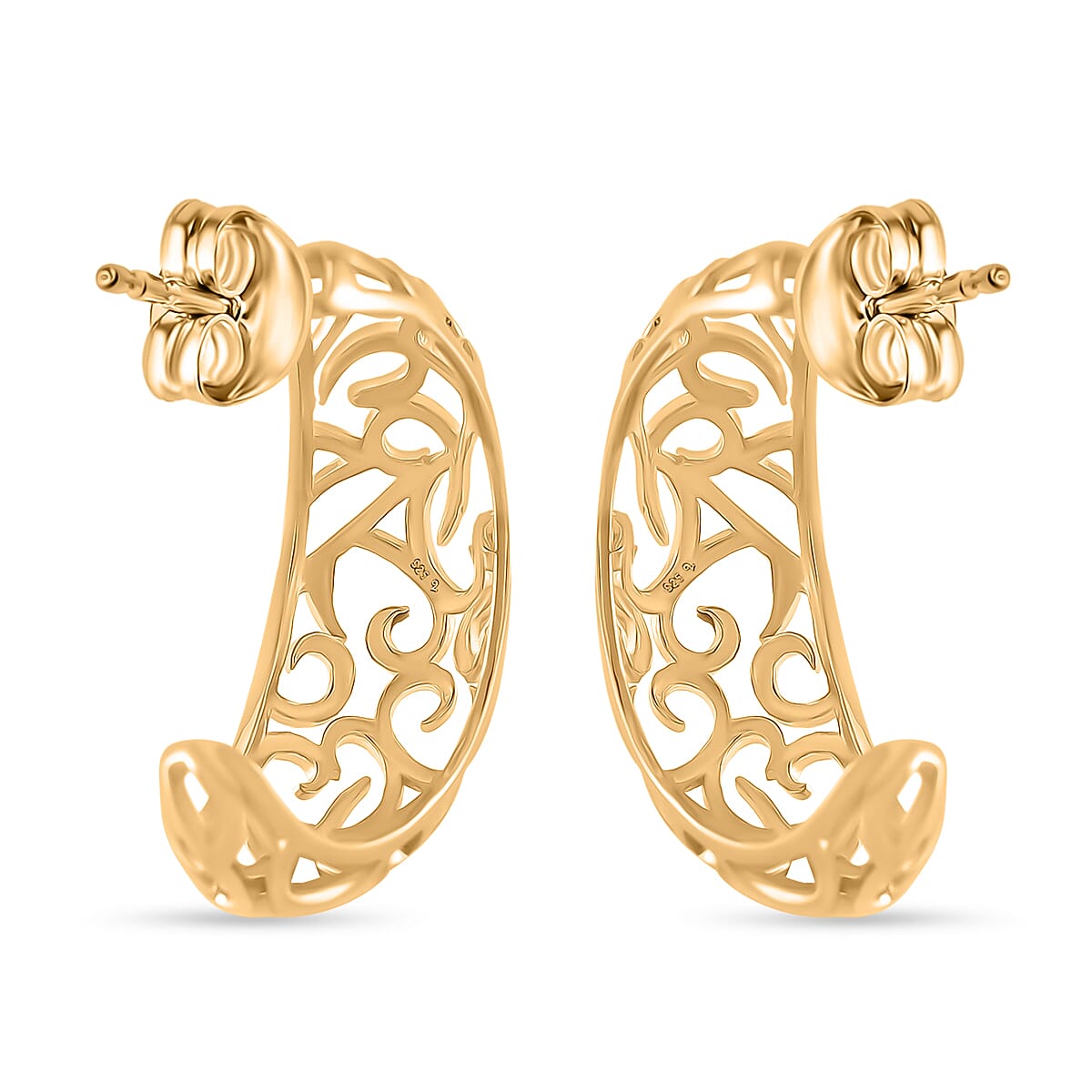 LucyQ - Air Drip Collection Earring with Push Back in 18K Vermeil Yellow Gold Plated Sterling Silver LucyQ - Air Drip Collection Earring with Push Back in 18K Vermeil Yellow Gold Plated Sterling Silver