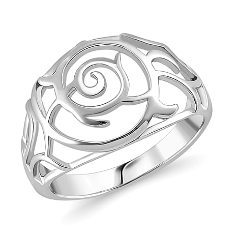 LucyQ - Air Drip Collection Ring in Rhodium Overlay Sterling Silver