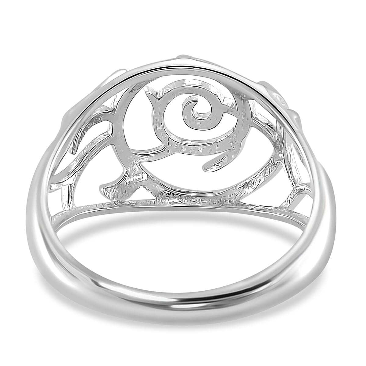 LucyQ - Air Drip Collection Ring in Rhodium Overlay Sterling Silver LucyQ - Air Drip Collection Ring in Rhodium Overlay Sterling Silver