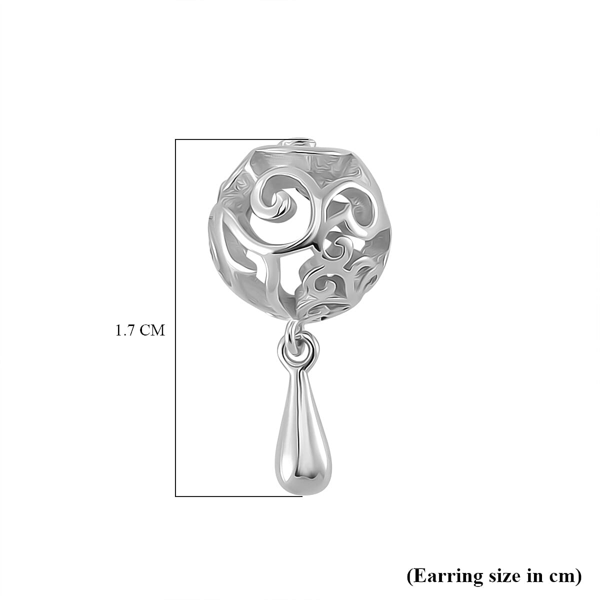 LucyQ - Air Drip Collection Earring with Push Back in Rhodium Overlay Sterling Silver LucyQ - Air Drip Collection Earring with Push Back in Rhodium Overlay Sterling Silver