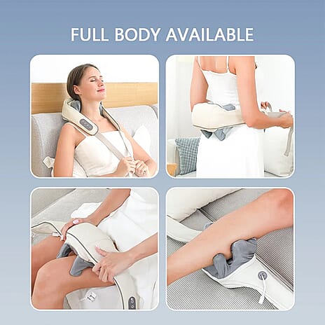 Electric Neck, Shoulder - Back Massager (Battery 1800mAh) - Cream