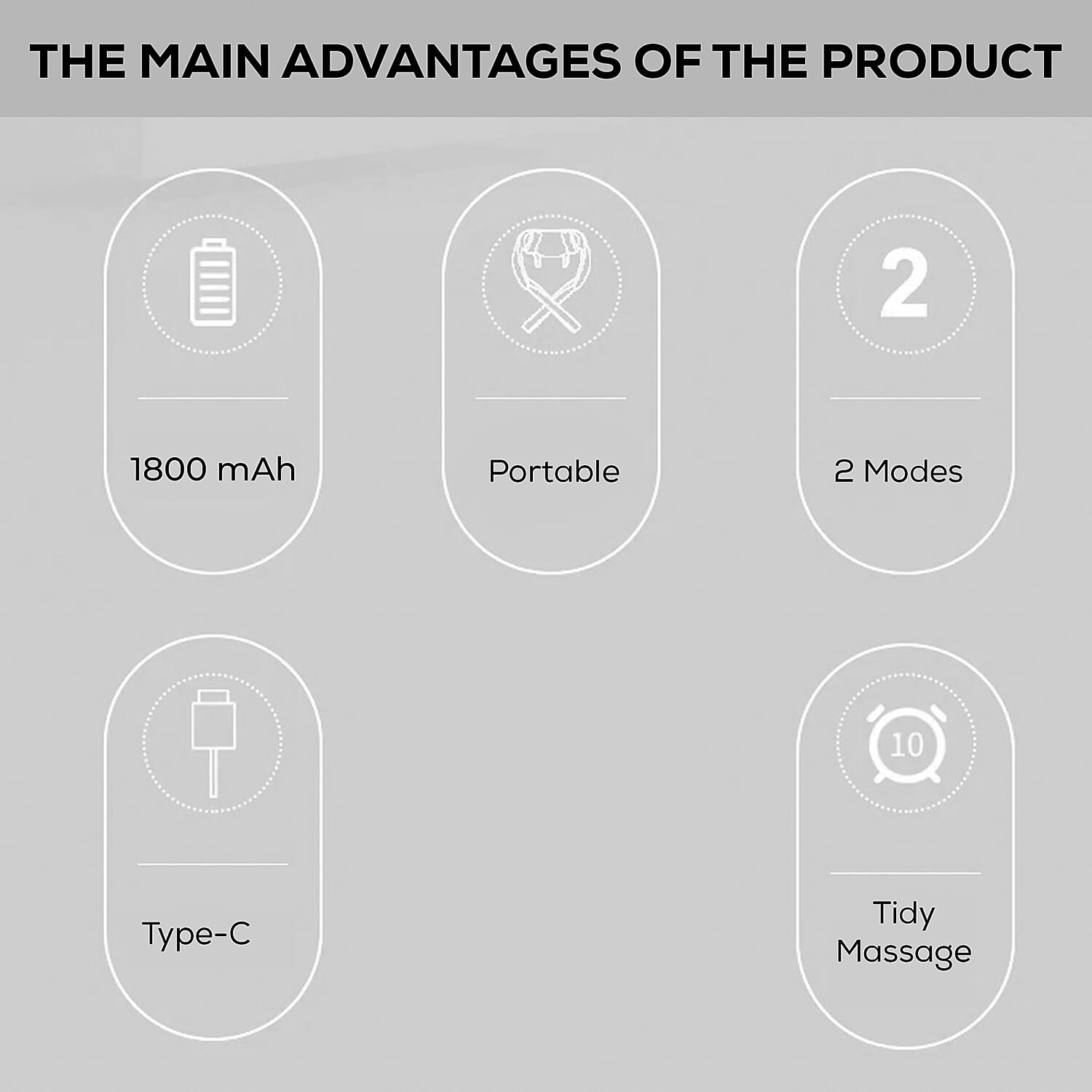 Electric Neck, Shoulder - Back Massager (Battery 1800mAh) - Cream Electric Neck, Shoulder - Back Massager (Battery 1800mAh) - Cream