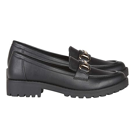 Emma Ladies Godiva Slip on Loafer Shoes (Size 8) - Black