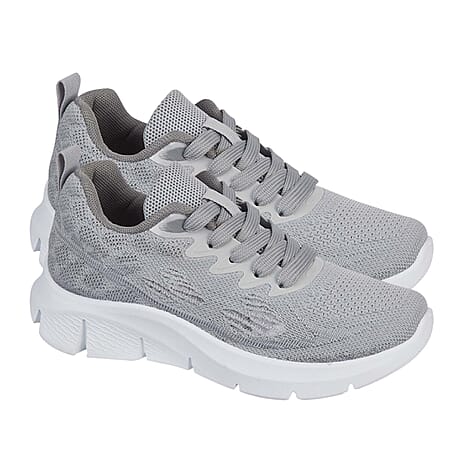 Emma Ladies Javelin Lightweight Lace-Up Trainers (Size 5) - Grey