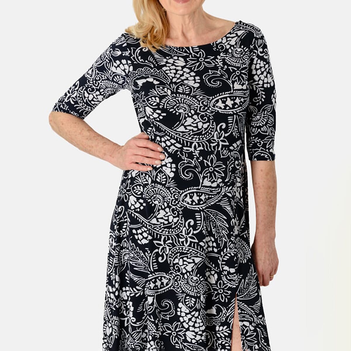 Printed Midi Dress
