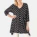 Printed V neck Jesey Tunic Top