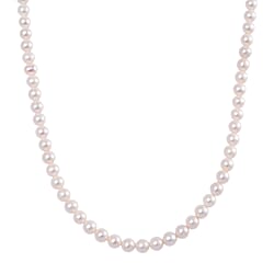 AAA High Lustre Fresh Water Pearl Necklace (Size - 20) in Yellow Gold Plated Sterling Silver 200.00 Ct.