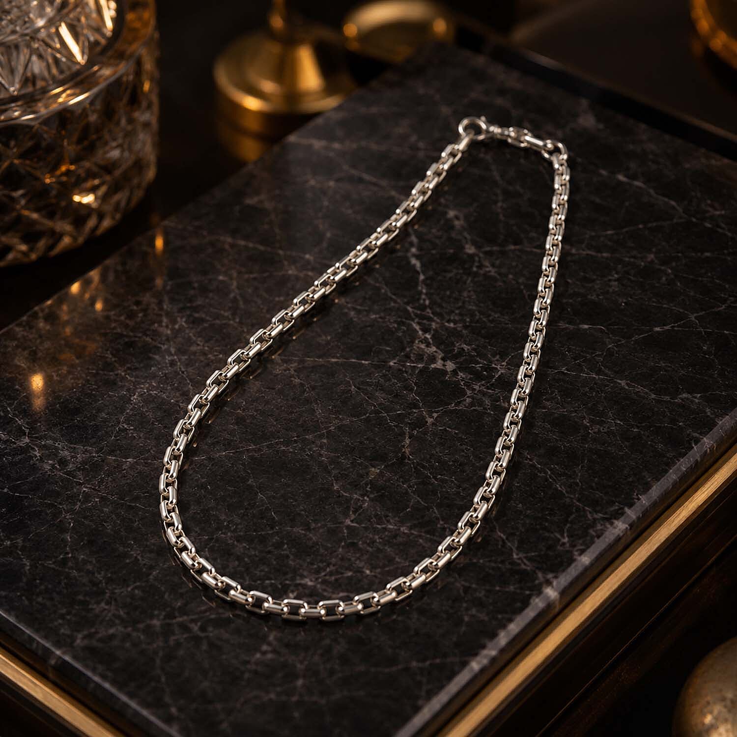 Italian Sterling Silver Necklace  (Size - 20) with Lobster Clasp, Silver Wt. 31.00 Gms