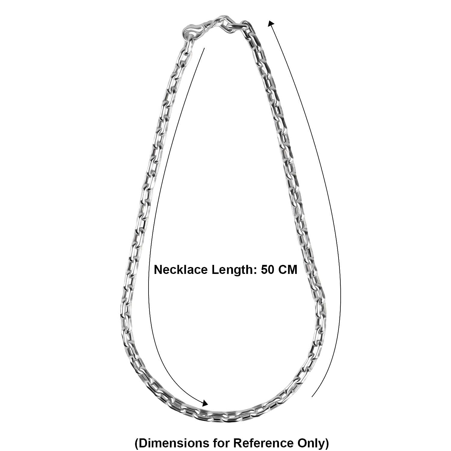 Italian Sterling Silver Necklace  (Size - 20) with Lobster Clasp, Silver Wt. 31.00 Gms
