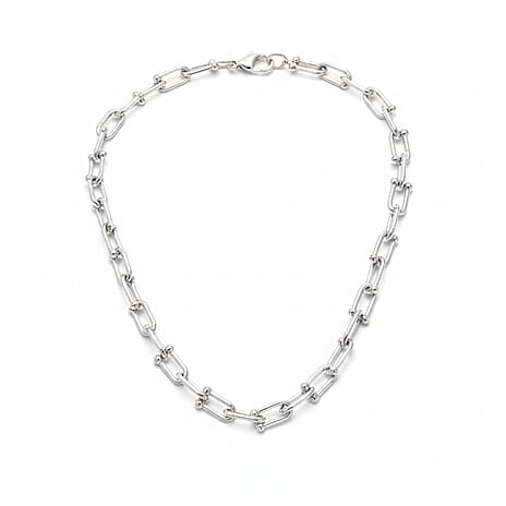 Italian Made Sterling Silver Industrial Necklace (Size - 20) with Lobster Clasp, Silver Wt. 55.70 Gms.