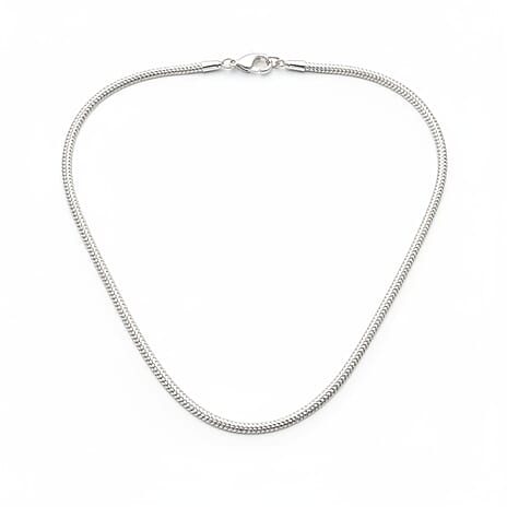 Fine Italian Jewellery- Handmade Sterling Silver Necklace (Size - 20) with Lobster Clasp Silver
