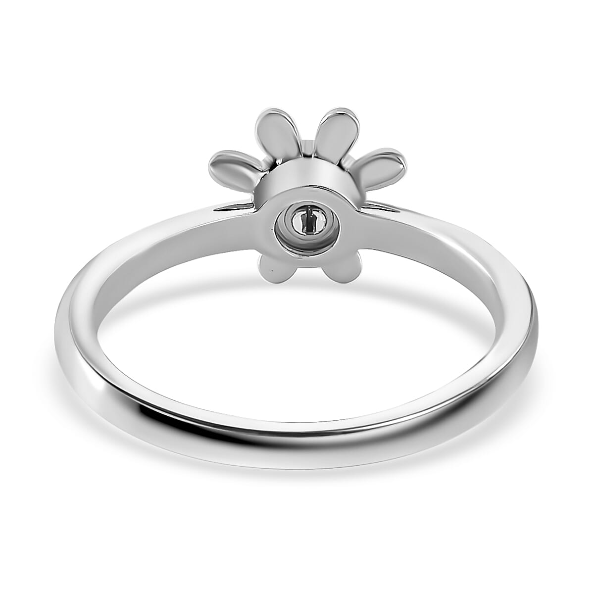 LucyQ - Drip Collection Spinner Ring in Rhodium Overlay Sterling Silver