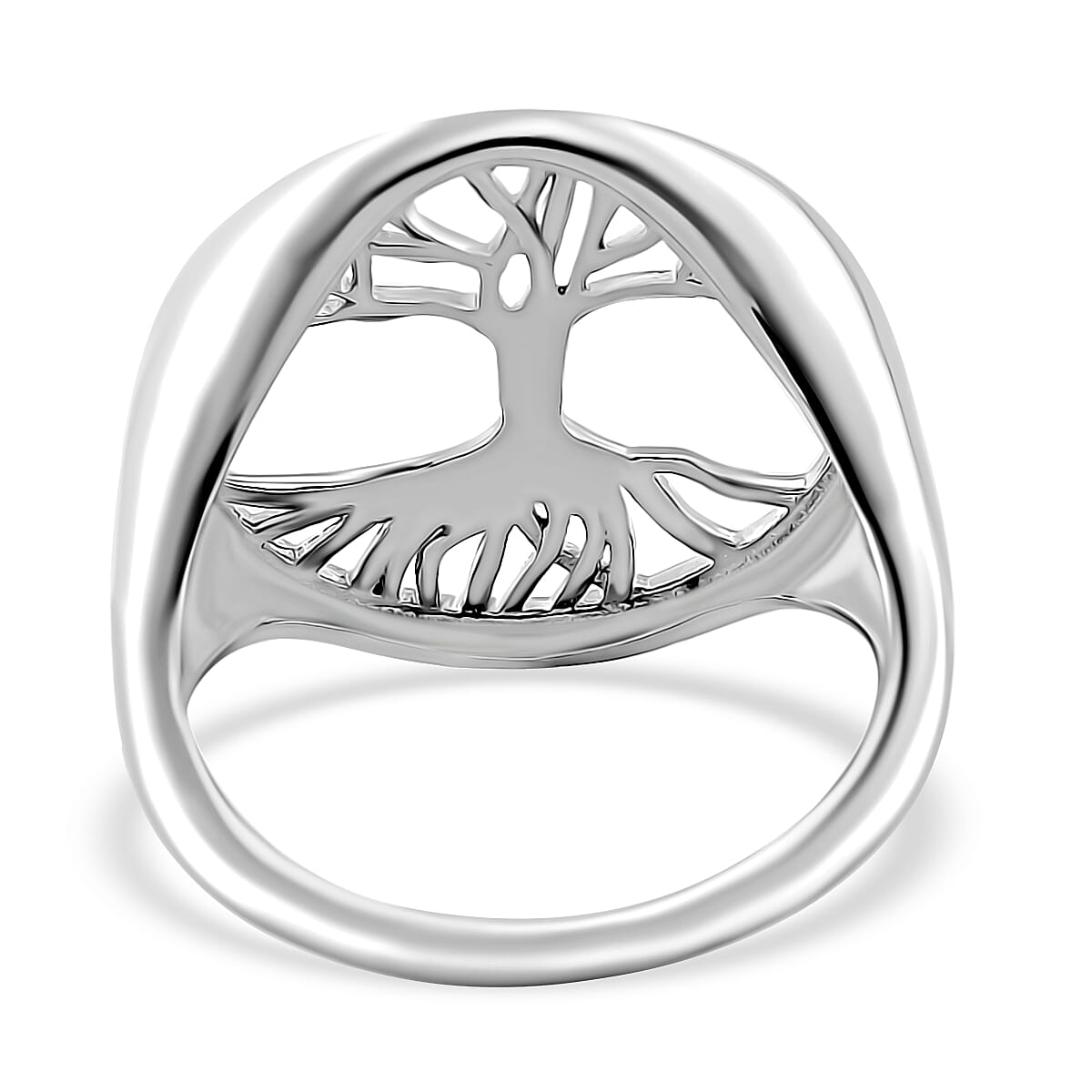 LucyQ - Tree of Life Drip Collection Ring in Rhodium Overlay Sterling Silver LucyQ - Tree of Life Drip Collection Ring in Rhodium Overlay Sterling Silver