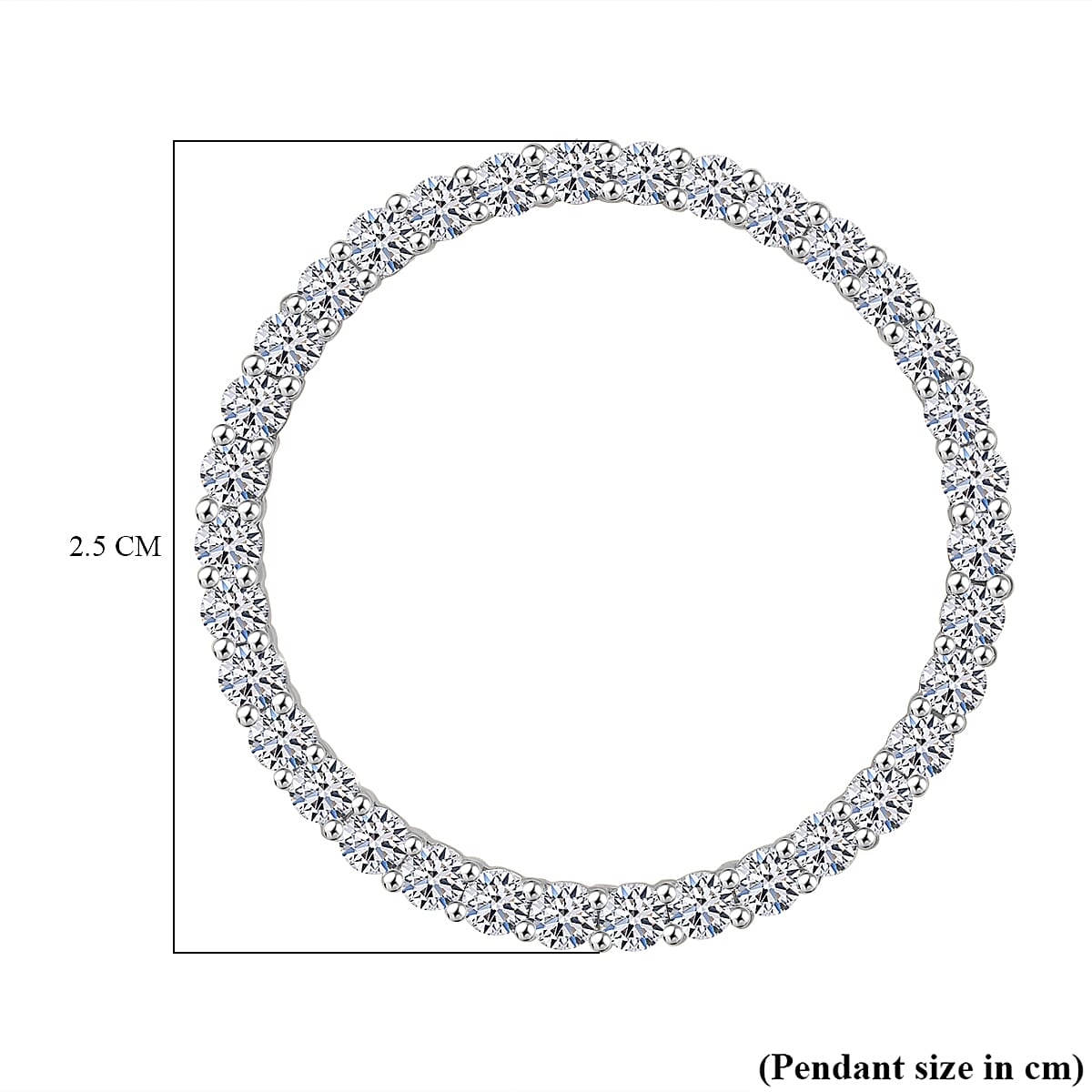 First Time Ever - Luxuriant 950 Platinum SGL Certified Lab Grown Diamond (SI-GH) Circle Of Life Pendant 1.00 Ct.