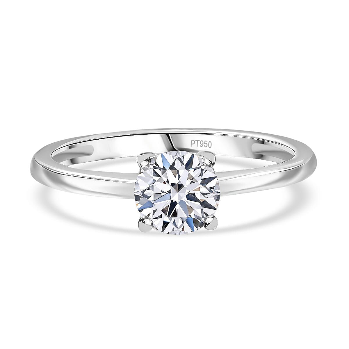 Luxuriant 950 Platinum SGL Certified (SI-GH) Lab Grown Diamond Solitaire Ring 1.00 Ct.