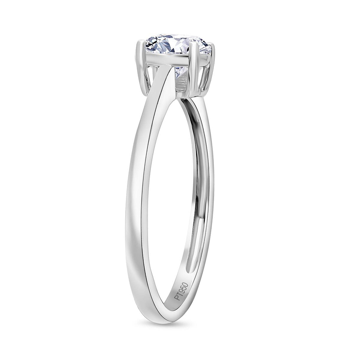 Luxuriant 950 Platinum SGL Certified (SI-GH) Lab Grown Diamond Solitaire Ring 1.00 Ct.