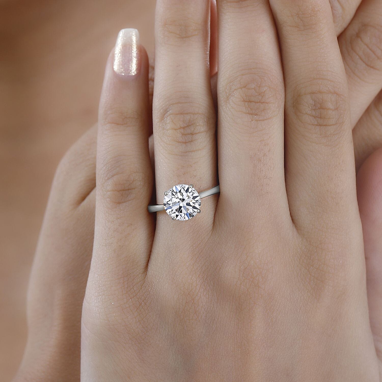 Luxuriant 950 Platinum SGL Certified (SI-GH) Lab Grown Diamond Solitaire Ring 1.00 Ct.