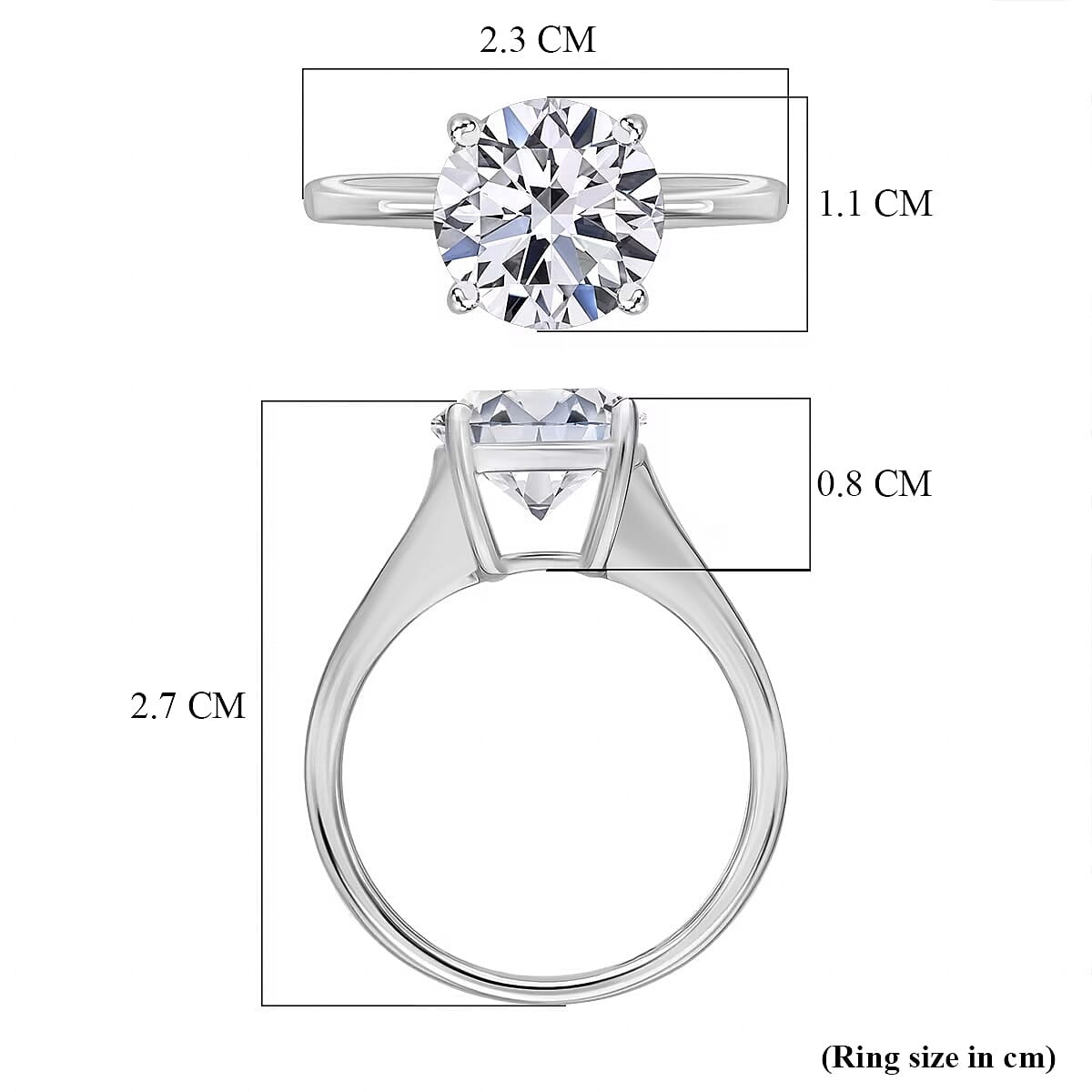 Luxuriant Diamond 950 Platinum SGL Certified Lab Grown Diamond (SI-GH) Round Cut Ring, Platinum Wt. 4.00 Gms  1.000  Ct.
