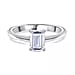Luxuriant 950 Platinum SGL Certified Lab Grown Diamond (SI/G-H) Emerald Cut Ring 1.03 Ct.