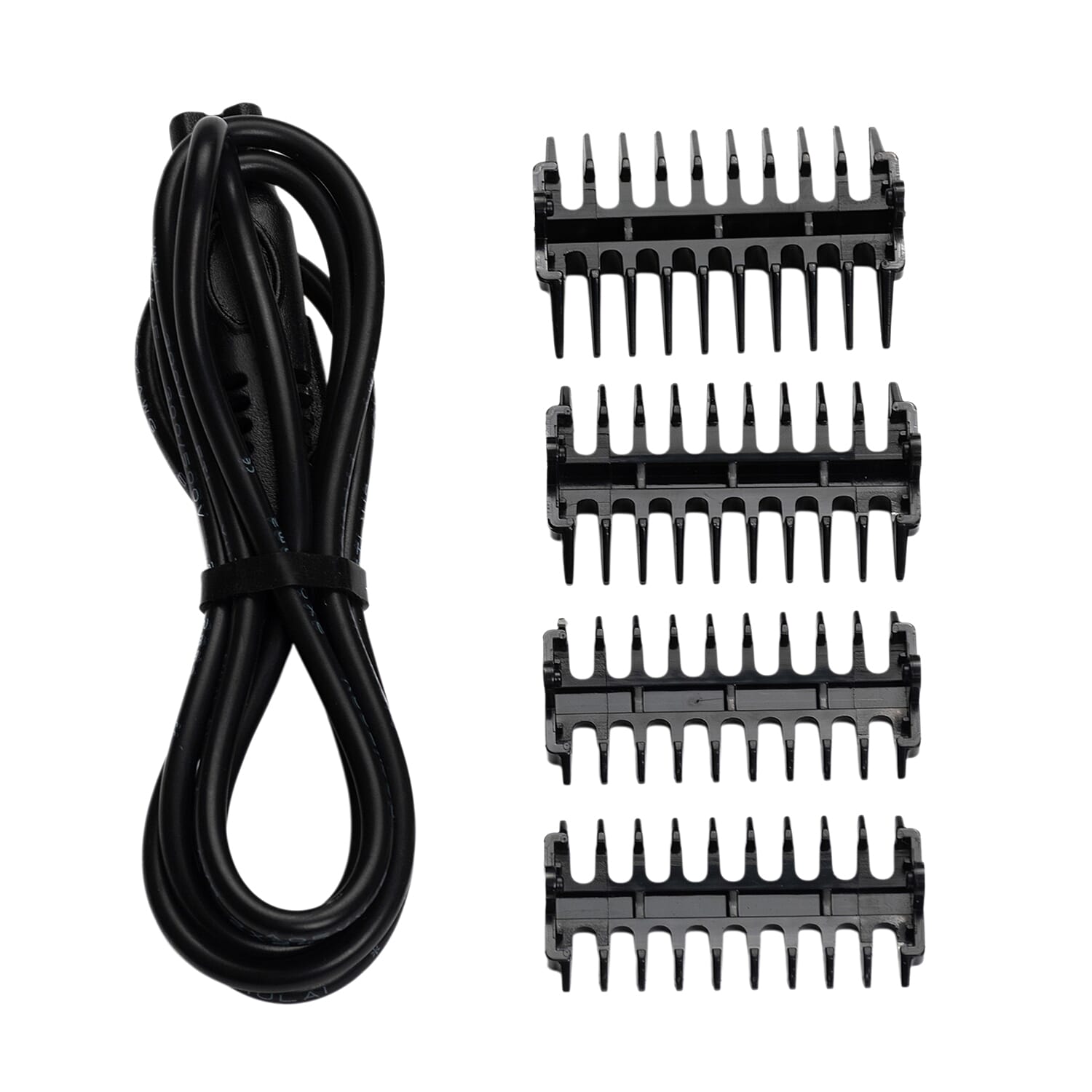 MAXXMEE Electric Beard and Hair Trimmer for Styling with 4 Trim Attachments - Black