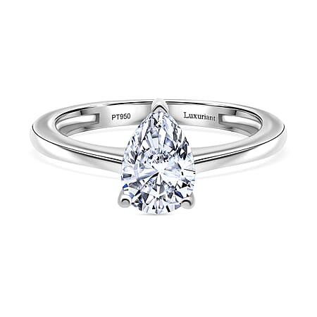 Luxuriant 950 Platinum SGL Certified Lab Grown Diamond (SI/G-H) Emerald Cut Ring 1.03 Ct. Luxuriant 950 Platinum SGL Certified Lab Grown Diamond (SI/G-H) Emerald Cut Ring 1.03 Ct.