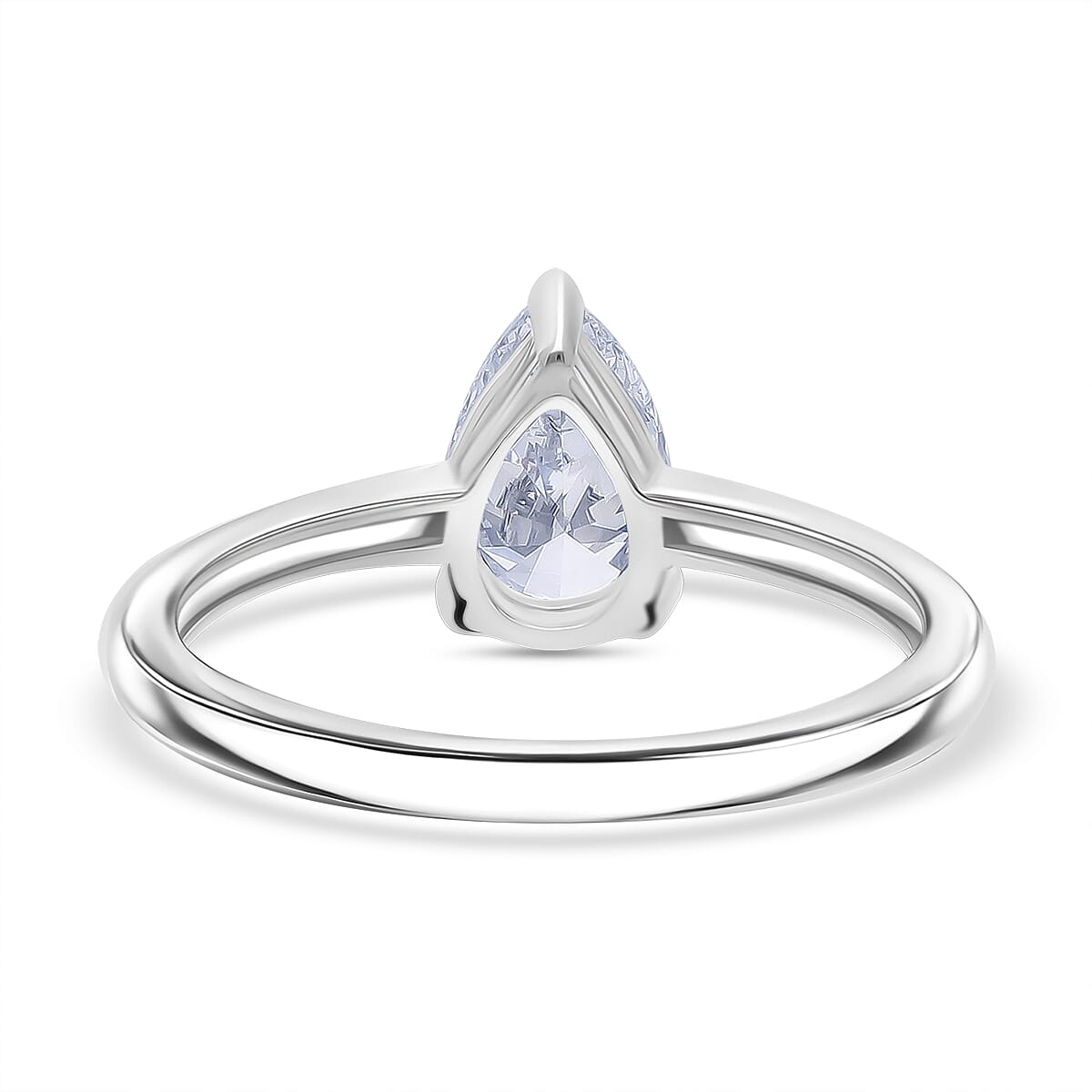 Luxuriant 950 Platinum SGL Certified Lab Grown Diamond (SI-GH) Pear Cut Ring 1.00 Ct.