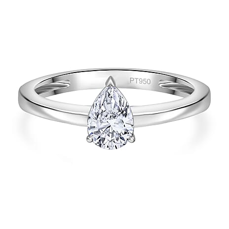 Luxuriant Diamond 950 Platinum SI Lab Grown Diamond GH, SI Ring, Platinum Wt.3.9 Gms  1.040  Ct.