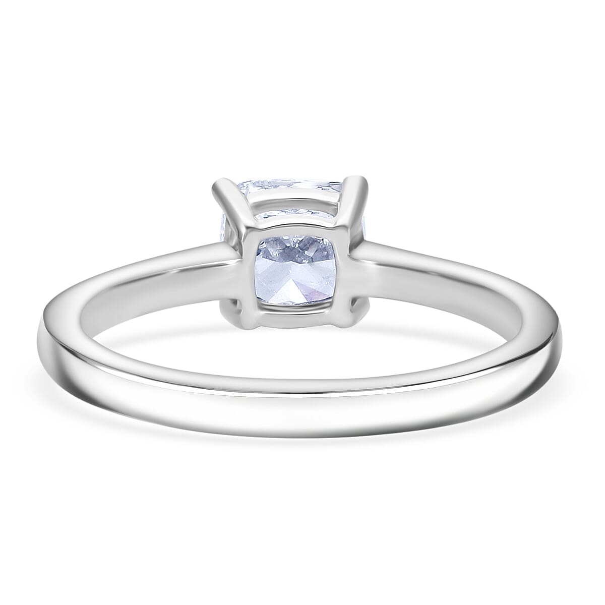 Luxuriant Diamond 950 Platinum SGL Certified Lab Grown Diamond (SI-GH) Cushion Cut Ring 1.00 Ct.