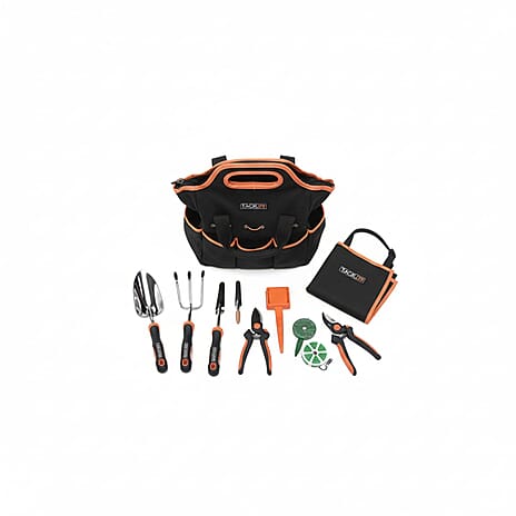 TACKLIFE-GGT5A Garden Tool Set 19 in 1 - Tote bag, Secatuer, Trowel, Transplant, Weeder, Cultivator, Seeder, Plant Signs, Apron
