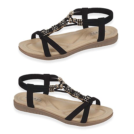 Jo & Joe Ladies Sandal (Size - 5) - Black