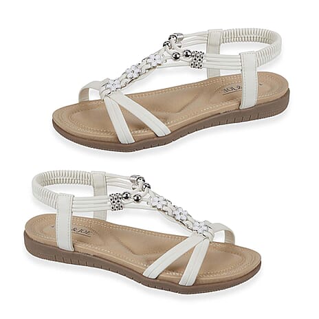 Jo & Joe Ladies Sandal (Size - 5) - White